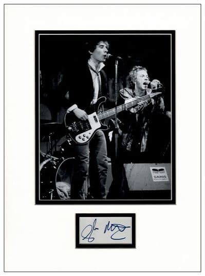 Glen Matlock Autograph Signed Display Sex Pistols