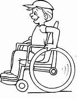 Pages Wheelchair Coloring Drawing Clipart Disabilities Chair Disabled Children Wheel Needs Special Kids Color Kid Cartoon Sheets Child Ramp Boy sketch template