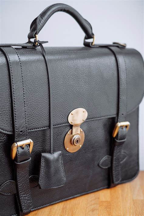black leather luxury briefcase handmade men briefcase etsy