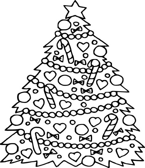 christmas tree coloring pages  kids  getcoloringscom