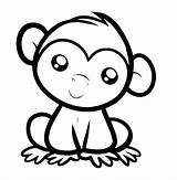 Monkey Drawing Girl Coloring Paintingvalley sketch template