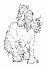 Coloring Pages Gypsy Vanner Horse Drawing Horses Color Adult Deviantart Colouring Printable Drawings Print Lineart Choose Board Visit Getdrawings Getcolorings sketch template