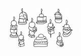 Canapes Icon Vector Food Appetizer Clipart Vecteezy Vectors Linear Edit sketch template