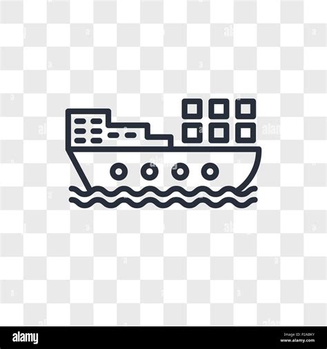 barge vector icon isolated  transparent background barge logo concept stock vector image