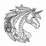Mandala Einhorn Zum Ausmalbilder Ausdrucken Vector Unicorn Mandalas Erwachsene Vorlagen Ausmalen Illustration Pferde Textile Prints Tattoo Graphic Web Von Einhörner sketch template