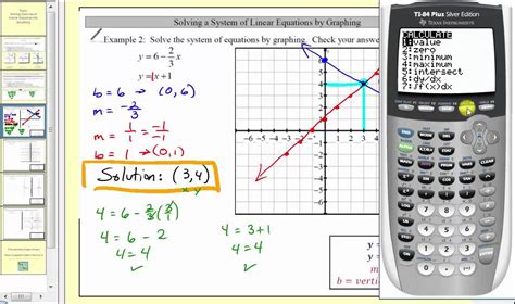 solving systems  linear equations  graphing part  la youtube