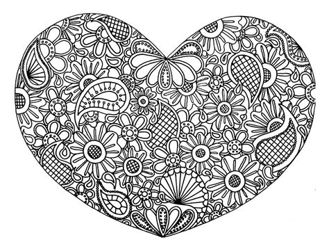 heart coloring pages   ages printable coloring pages  kids