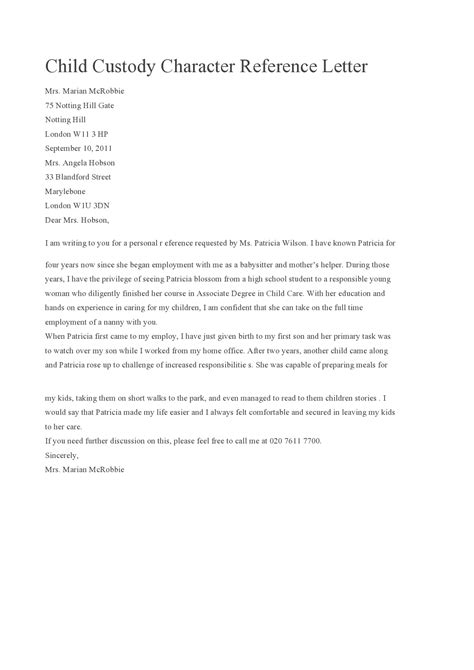 character reference letter   daughter cover letter