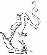 Dragon Coloring Smoke Puffing Print Printactivities Dragons Designlooter Kids Popular sketch template