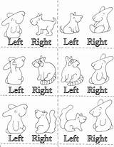 Coloring Left Right Preschool Printable Pages Matching Printables Books Little sketch template