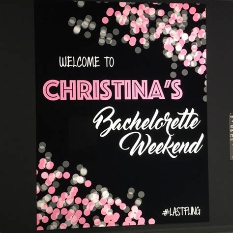 items similar to customized bachelorette party sign on etsy