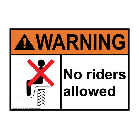 ansi  riders allowed sign  symbol awe