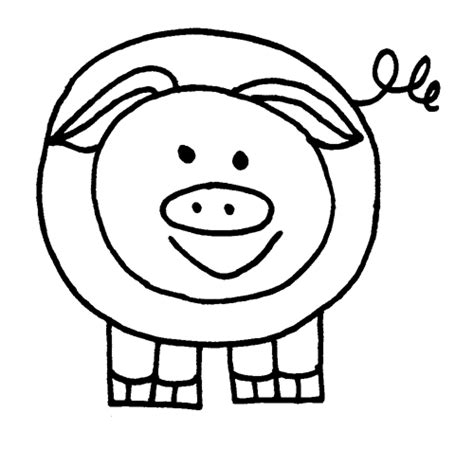 animal coloring pages printable cute animal pig coloring pages  kids