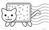 Nyan Brilliant Ausdrucken Entitlementtrap Katzen Katz sketch template