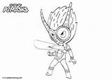 Pj Masks Gecko Pages Coloring Drawing Template sketch template
