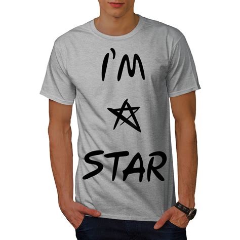Wellcoda I Am A Star Cool Mens T Shirt Famous Graphic Design Printed