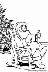 Santa Coloring Claus Pages Tree Christmas Drawing Printable Info Print Colouring Noel Color Getdrawings sketch template