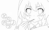 Coloring Taiga Aisaka Anime Toradora Manga Drawings Deviantart sketch template