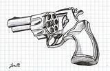 Shooter Guns Revolver sketch template