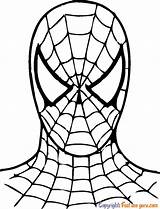 Face Spiderman Drawing Color Desktop Right Background Set Click sketch template