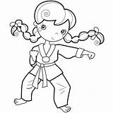 Taekwondo Martial Mma Madam Kolorowanki sketch template