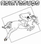 Coloring Olympic Games Equestrian sketch template