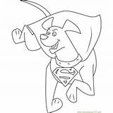 Krypto Coloring Pages Smiling Coloringpages101 Printable Kids sketch template