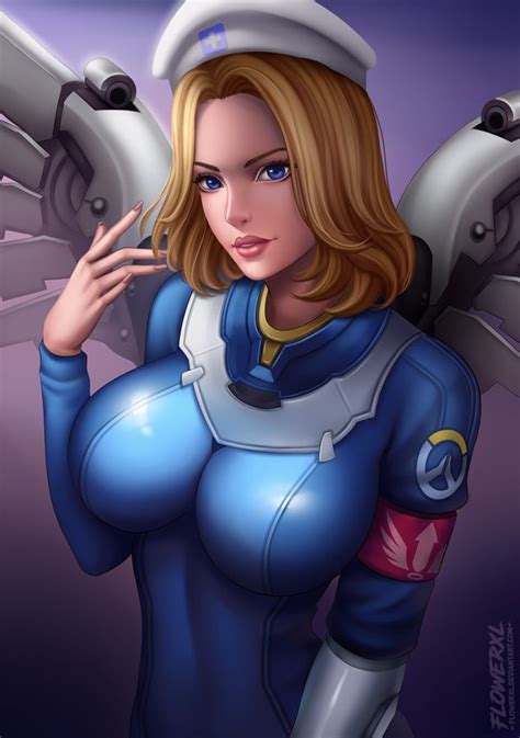 Mercy By Flowerxl Overwatch Fan Art Overwatch Female Hero