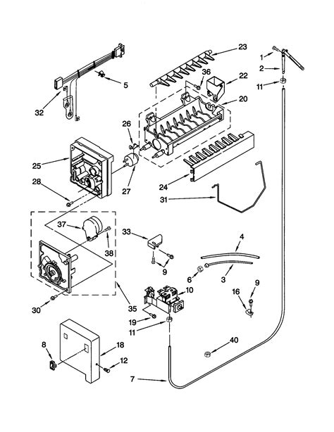 icemaker diagram parts list  model  kenmore elite parts refrigerator parts