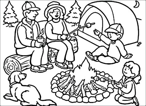 camping tent coloring page  getcoloringscom  printable