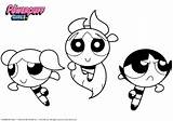 Powerpuff Coloring Girls Pages Power Puff Printable Super Template Cartoon Drawing Anime Paper Kids sketch template