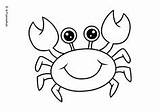 Dibujo Crab Cangrejo Animal Sirena Molde Letsdrawkids Colorir Paso Desenhos Lavoretti Oceano Caranguejo Moldes Crabs Páginas Base Tecido Stencils Garabatos sketch template