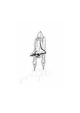 Spaziale Navetta Shuttle Colorare Nave Espacial Malvorlage Rakete sketch template