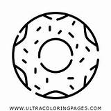 Rosquinha Donat Gambar Mewarnai Hitam Putih Donut Kartun Donuts Ultracoloringpages sketch template