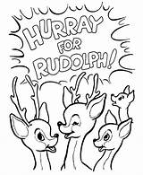 Rudolph Reindeer Rentier Nosed Ausmalbild Coloringhome sketch template