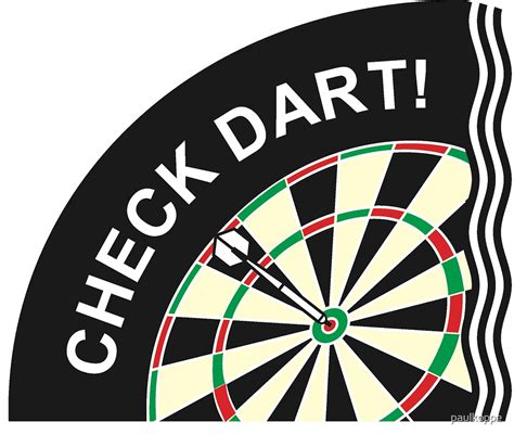 darts logo check dart colour  paulkoppe redbubble