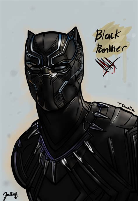 black panther sketch  jeransome  deviantart