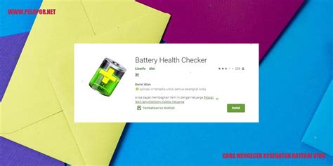 mengecek kesehatan baterai vivo pelopor network