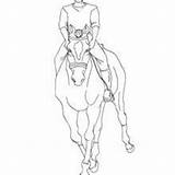 Dressage Doma Jinete Ausmalen Pferd Cavalo Poni Hellokids Caballo Chevaux Trainiert Cavaleiro Adiestramiento sketch template