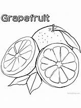 Grapefruit Colouring Grape sketch template