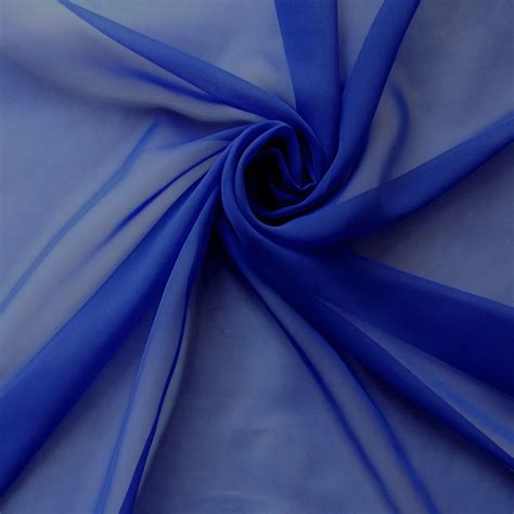 chiffon fabric royal blue   yard