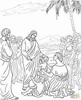 Blesses Segnet Ausmalbild Jésus Jeesus Punkt sketch template