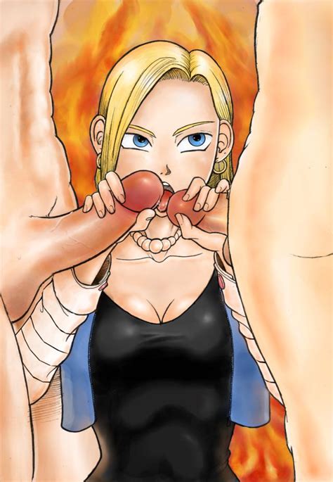 Android 18 Blowing Two Cocks Android 18 Porn Pics Luscious Hentai