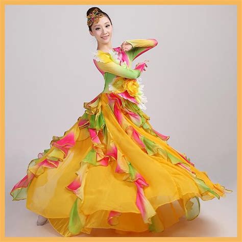 festival prom flamenco costumes female paso doble wear choral dance