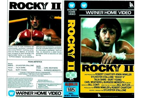rocky ii   warner home video spain betamax vhs videotape