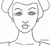 Pintar Geisha Colorare Viso Rostro Visage Rostros Coloriage Faces Dibuix Disegno Colorier Acolore sketch template