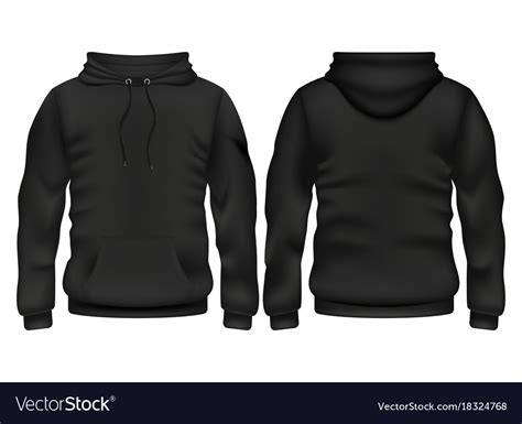 black hoodie front   template