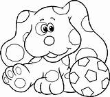 Clues Blues Paw Print Coloring Clipart sketch template