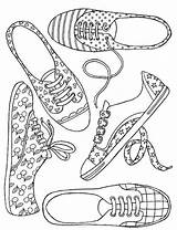 Coloring Pages Shoes Girls Getcolorings sketch template