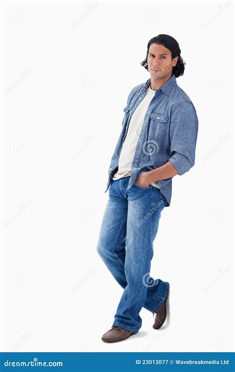 man leaning   wall royalty  stock photography image